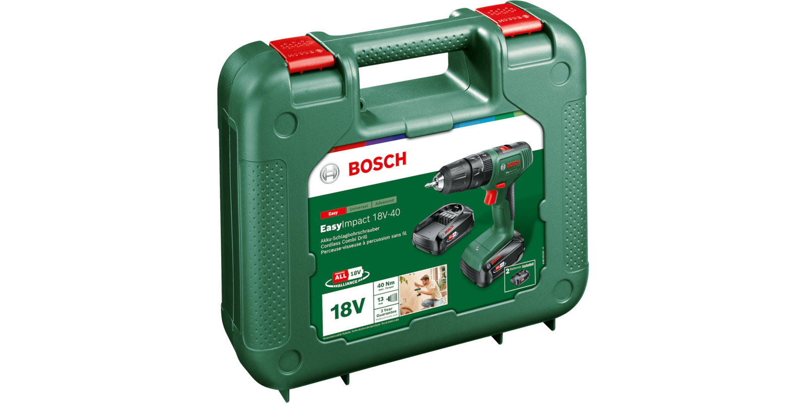 Шурупокрут-дриль акумуляторний Bosch EasyImpact 18V-40 18 В 2 х 2 — фото 3