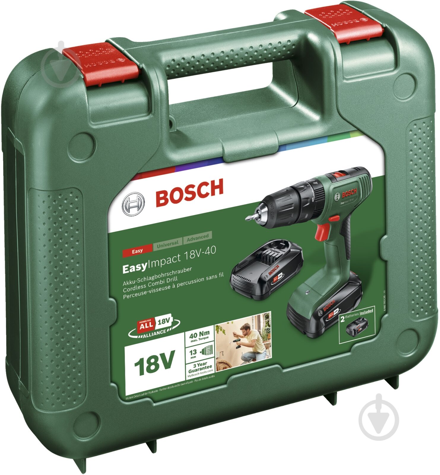 Шуруповерт-дрель аккумуляторная Bosch EasyImpact 18V-40 18 В 2 х 1.5 — фото 3