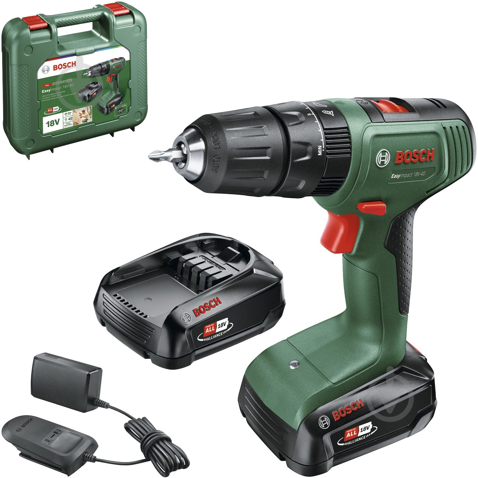 Шуруповерт-дрель аккумуляторная Bosch EasyImpact 18V-40 18 В 2 х 2 — фото 2