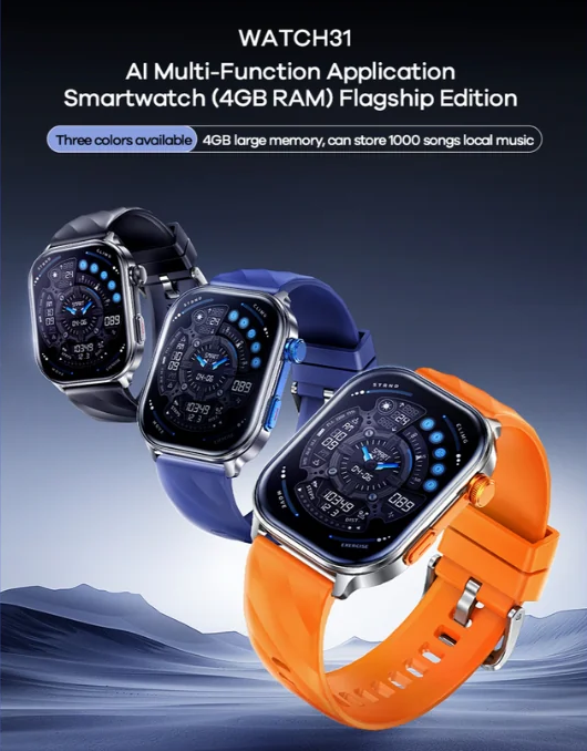 Смарт-годинник REMAX AI WATCH 31 (4GB RAM) 51mm. 400 mAh. IP68 Tarnish — фото 4