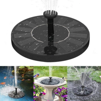 Сонячний плаваючий фонтан для водойми Solar Fountain Black