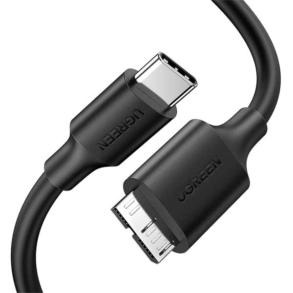 Кабель Ugreen US312 USB-C 3.1 to MicroUSB 3.0 3A Cable 1m Black