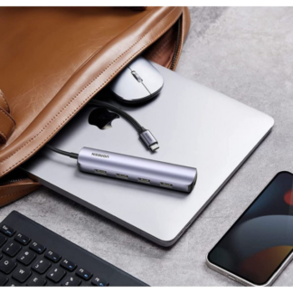USB-хаб Ugreen CM417 USB-C to 4xUSB 3.0+Hdmi Adapter Space Gray — фото 4