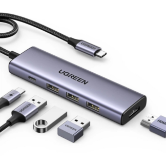 USB-хаб Ugreen CM511 5 в 1 USB-C to DisplayPort+3xUSB-A 3.0+USB-C 3.0 — фото 2