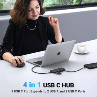 USB-хаб Ugreen CM806 USB-C to 4xUSB-C 3.2 Gen2 10Gbps Black — фото 4