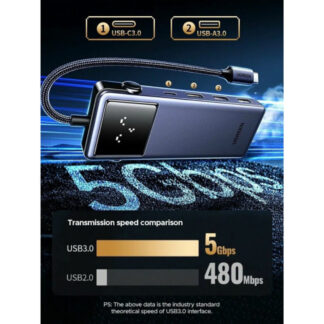 USB-хаб Ugreen CM888 7-in-1 USB-C to 3xUSB, 1xUSB-C, Hdmi, RJ-45, PD 100W Gray — фото 4