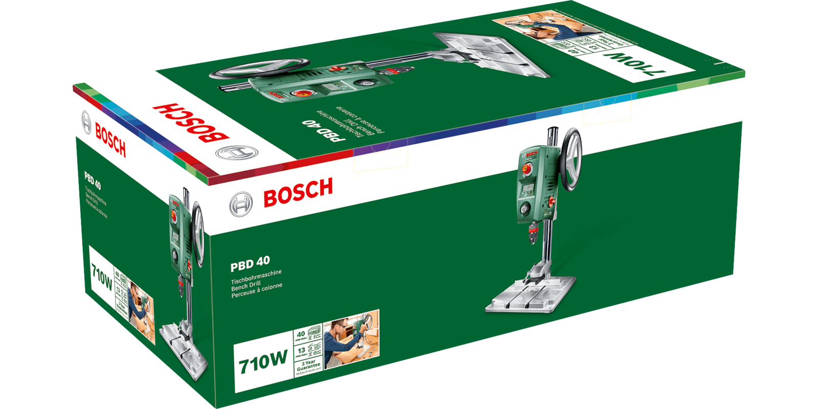 Верстат свердлильний Bosch PBD 40 710 Вт 600-2500 об/хв плита 33 х 35 — фото 3