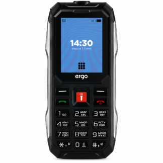 Захищений кнопковий телефон Ergo E182 Dual Sim Black 2000 мА·год SOS