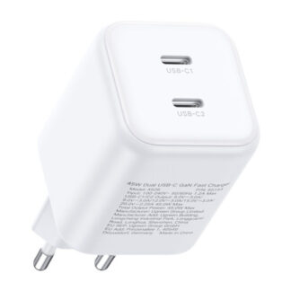 Зарядка Ugreen 2xUSB-C GaN Fast Charger X526 45W White