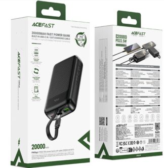 Зовнішній акумулятор Acefast M14 PD20W power bank with cable 20000mAh — фото 3