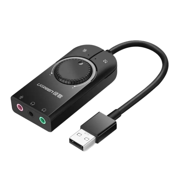 Звукова карта USB 2.0 Ugreen CM129 Black